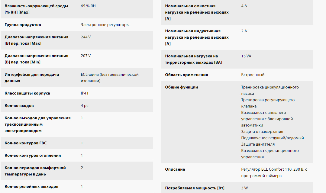  характеристики автоматики Danfoss ECL Comfort фото 