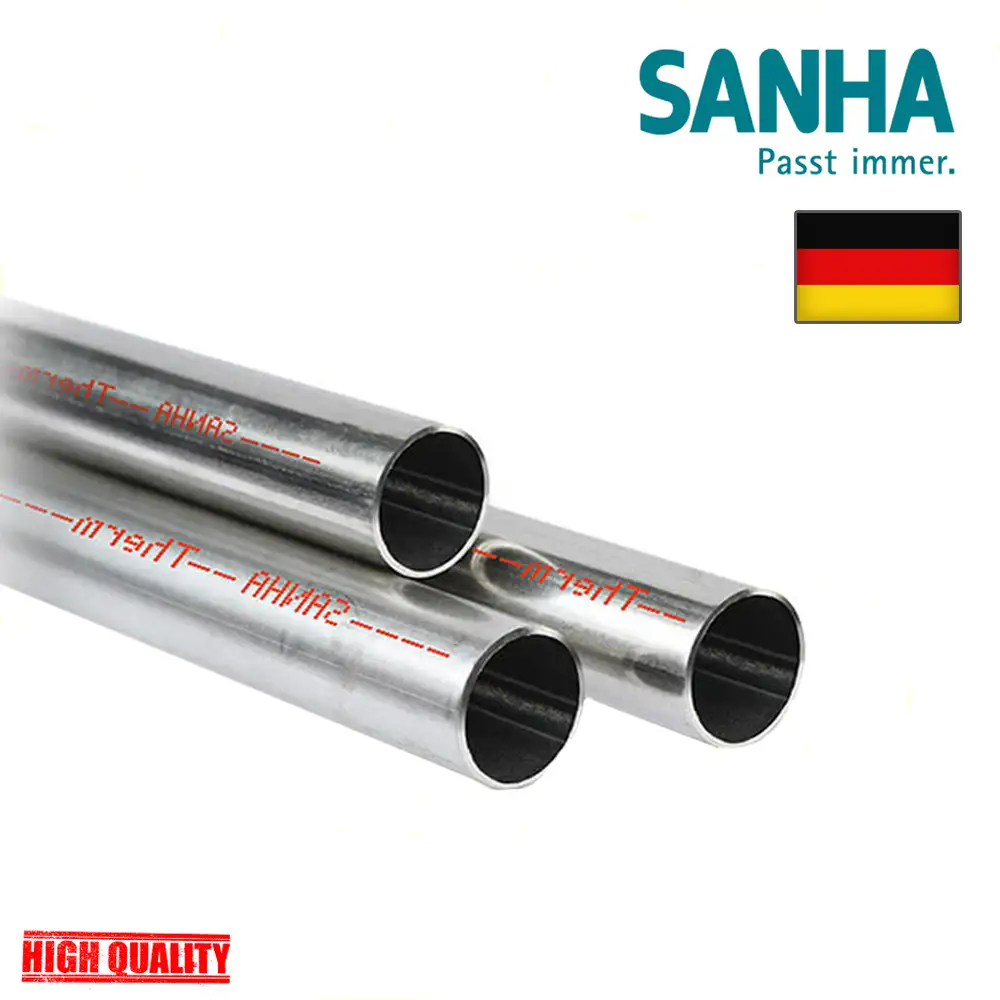 Труба стальная оцинкованная для отопления под пресс Sanha 88,9x2,0 мм