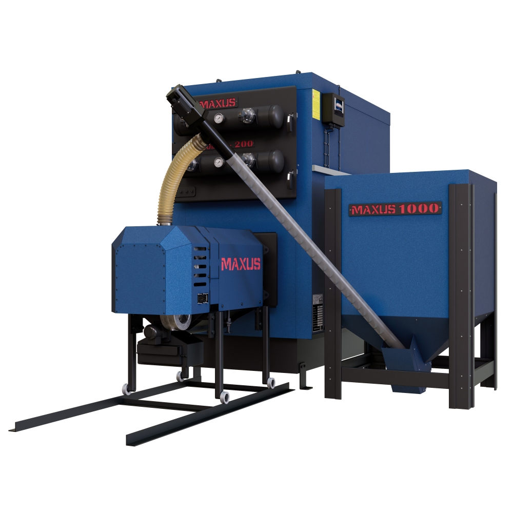 Пелетний котел Maxus 200 кВт BIOMAX PALNIK з пневмоочищенням
