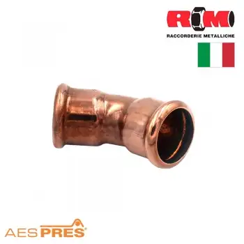 Коліно мідне під прес RM Aespres 45° ВВ фото