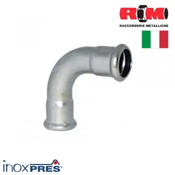 Коліно з нержавіючої сталі для опалення під прес RM Inoxpres 90° ВВ фото