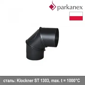 Коліно димохідне розвідне жаростійке Parkanex 90°