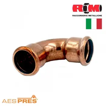 Коліно мідне під прес RM Aespres 90° ВВ фото