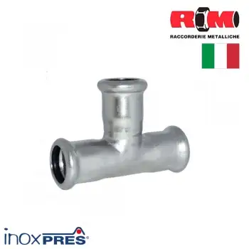 Трійник з нержавіючої сталі для опалення під прес RM Inoxpres ВВВ фото