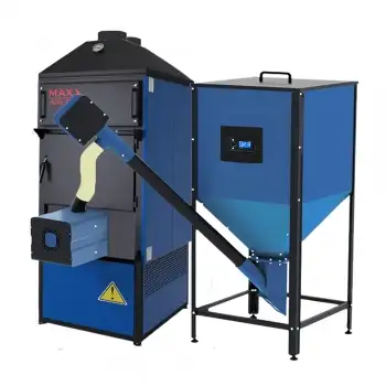 Воздушный теплогенератор на пеллете Airmax P 140 кВт фото