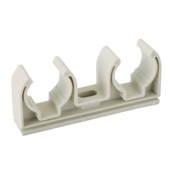 Хомут з дюбелем подвійний 14-15 мм фото