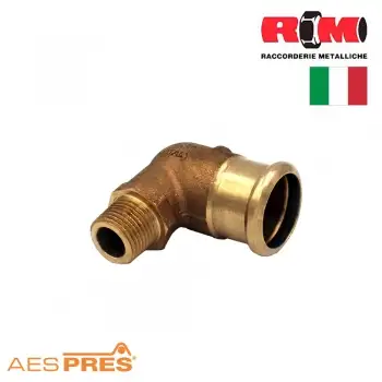 Коліно бронзове під прес RM Aespres 90° ВЗ фото