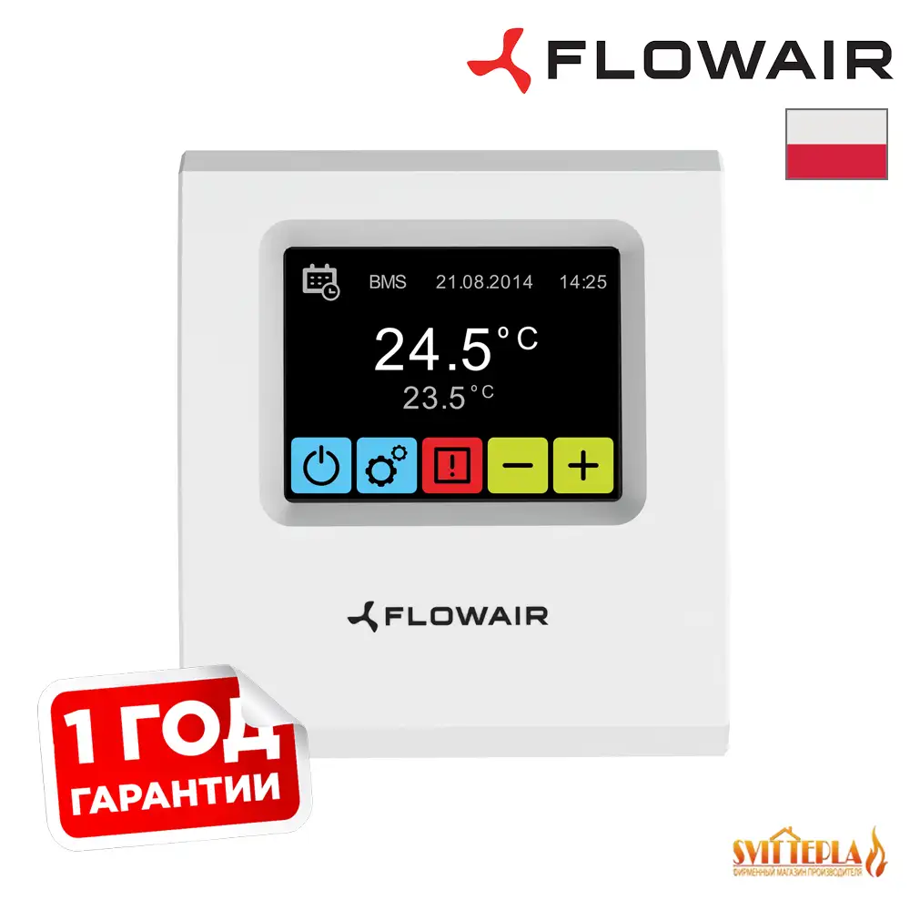 Контролер з сенсорним дисплеєм Flowair T-box фото