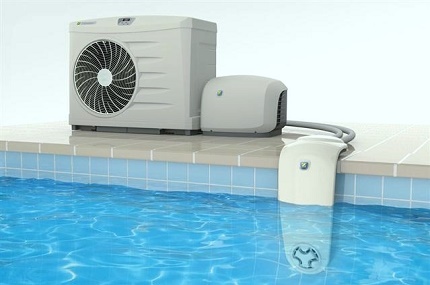 установка теплового насоса для бассейна воздух-вода фото